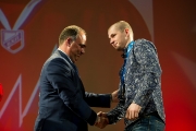 Церемония награждения хоккейного клуба Ижсталь серебряными медалями